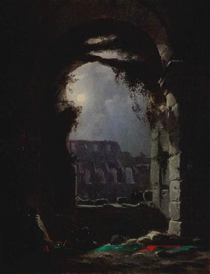 Carl Gustav Carus Das Kolosseum in einer Mondnacht France oil painting art